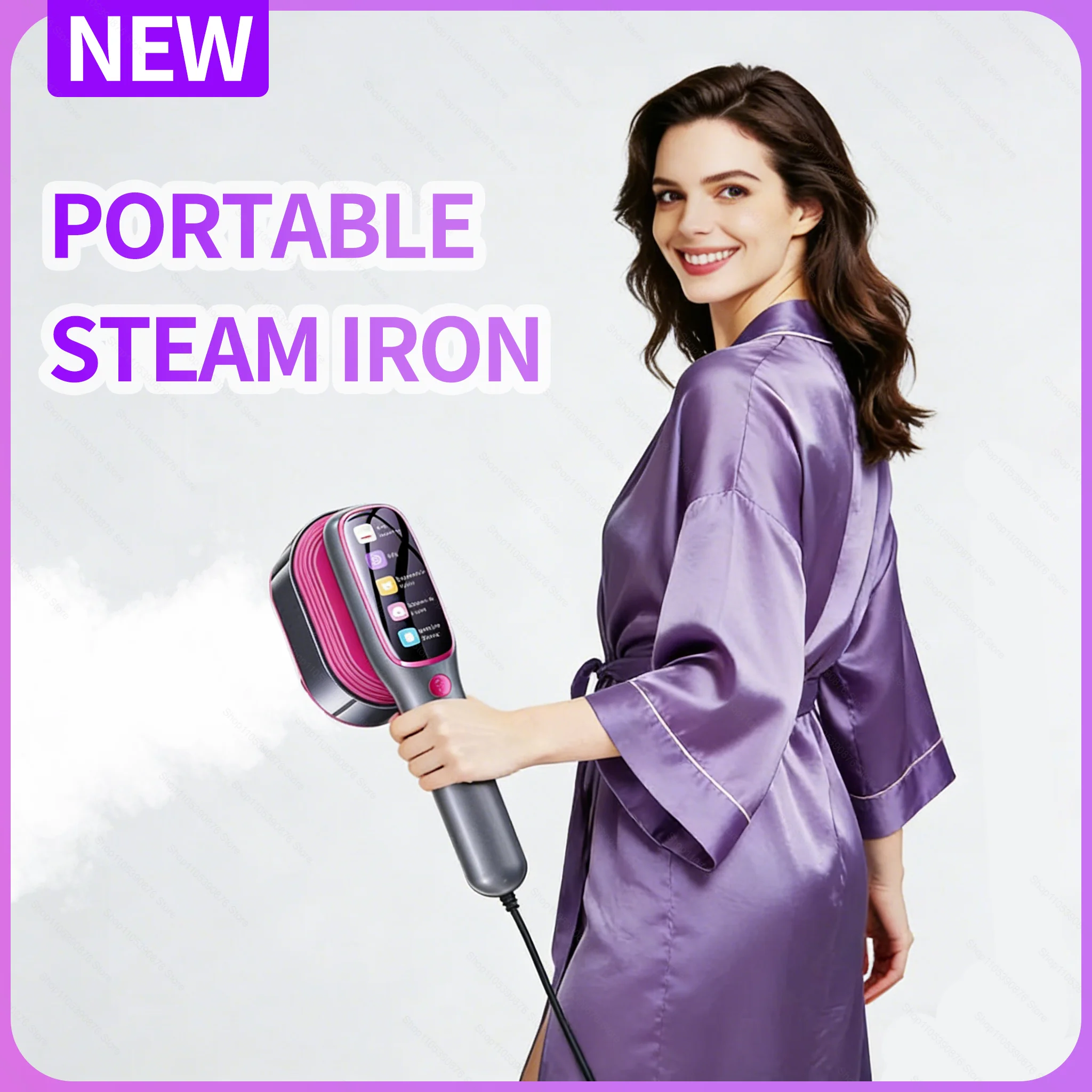 Steam Hanging Iron Clothes Machine Intelligent Heating Handheld Multifunctional Iron Digital LED Screen Display Dry Steam Iron