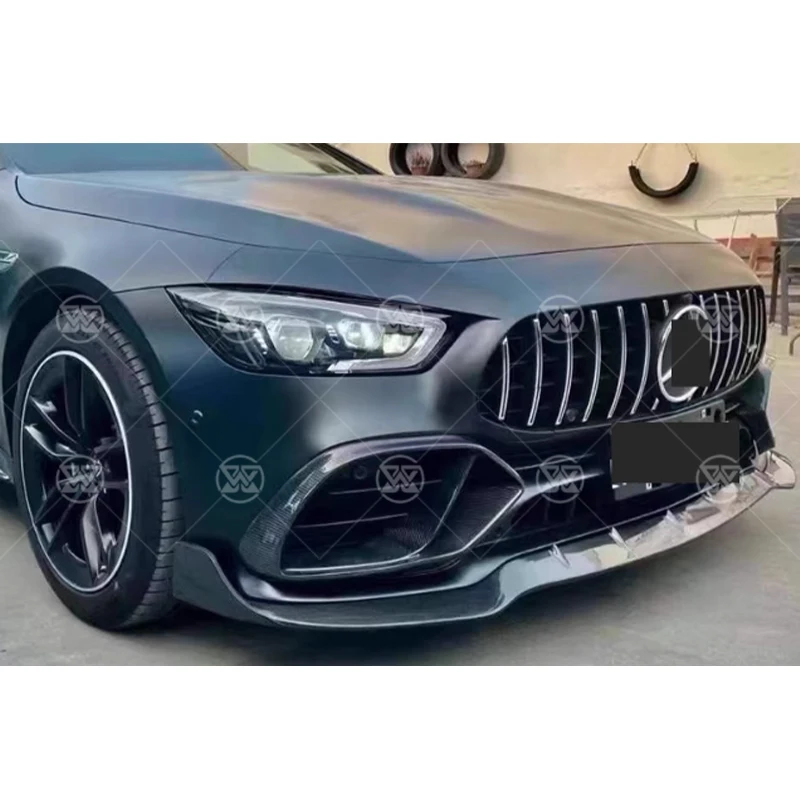 لمرسيدس بنز AMG GT43 GT50 GT53 2019 + B نمط ألياف الكربون المصد الأمامي Foglamp إطار شبكي تنفيس الهواء غطاء الشواية طقم الجسم #5