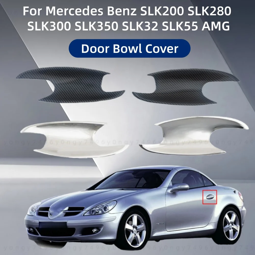 

Carbon Car Accessory Door Handle Bowl Cover Trim Paste Style For Mercedes Benz SLK200 SLK280 SLK300 SLK350 SLK32 SLK55 AMG