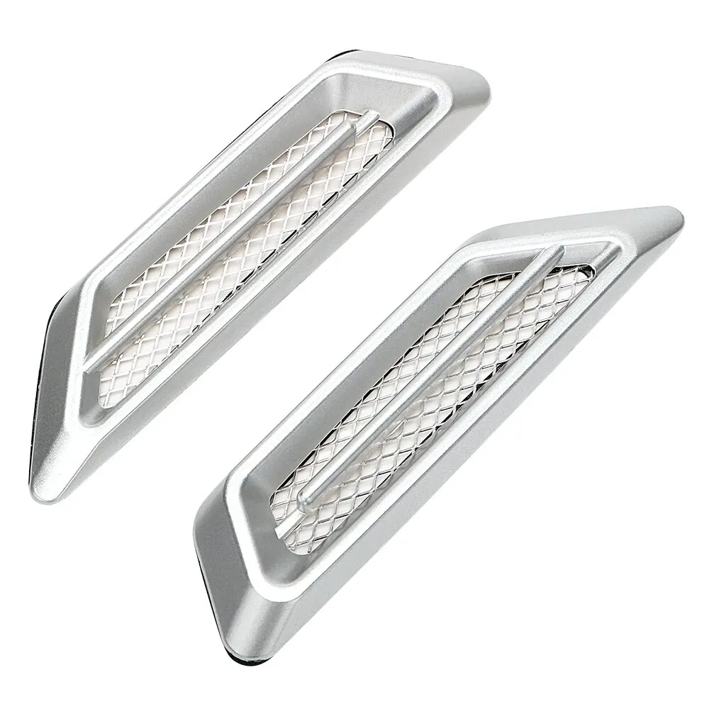 

2pcs 3D Car Stickers DIY Creative Fake Air Vent Gills Design Hood Bonnet Door Decoration Exteral Off Road 4x4 Auto Accessories