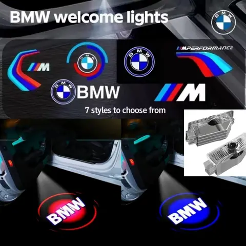 2/4개 자동차 도어 LED 라이트 웰컴 로고 BMW M X1 X2 X3 X4 X5 X6 X7 F15 E90 E92 E60 E61 E65 F01 F02 F15 F30 M5 G30 G38 조명