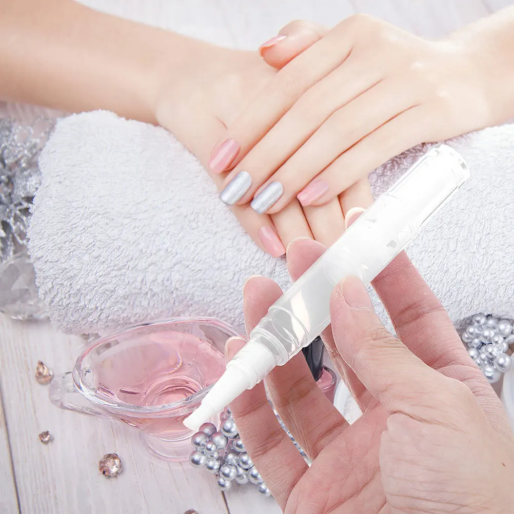 5 قطع قلم طلاء الأظافر من البلاستيك الشفاف، أداة مكياج متعددة الاستخدام، فرشاة توزيع الزيوت العطرية، أنبوب ملمع الشفاه