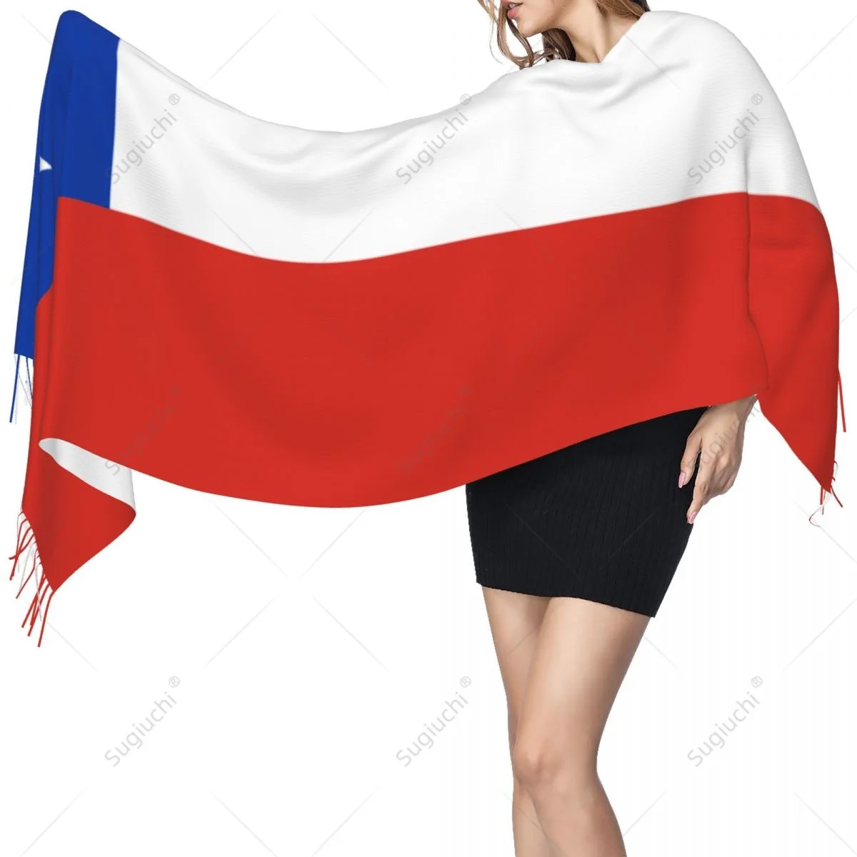 Chile Flag Scarf Pashmina Warm Scarves Shawl Wrap Hijab Spring Winter Multifunction Unisex