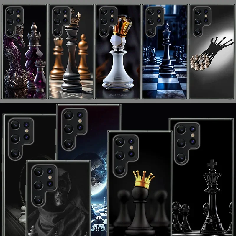 Competitive Chess Game Cover For Samsung Galaxy S21 S20 S23 FE S22 S24 Ultra Phone Case S10 S10E S8 S9 Plus S7 Edge Clear Coque