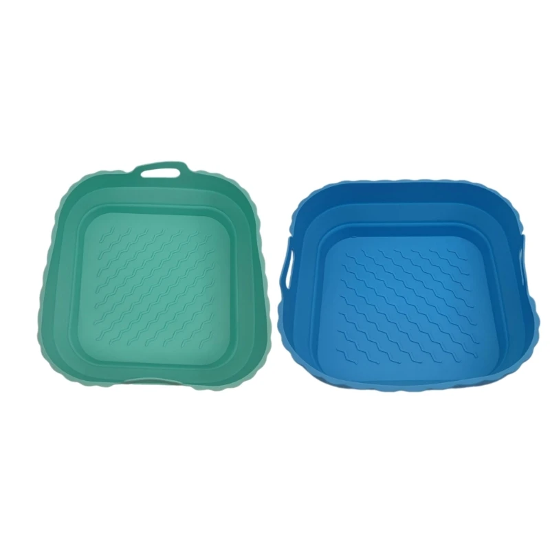 2ชิ้นซิลิโคนทอดอากาศสมุทรทอดอากาศซิลิโคนสมุทรสำหรับทอดอากาศถาดอบเตาอบนำมาใช้ใหม่สแควร์ทอดอากาศสมุทรA0NC