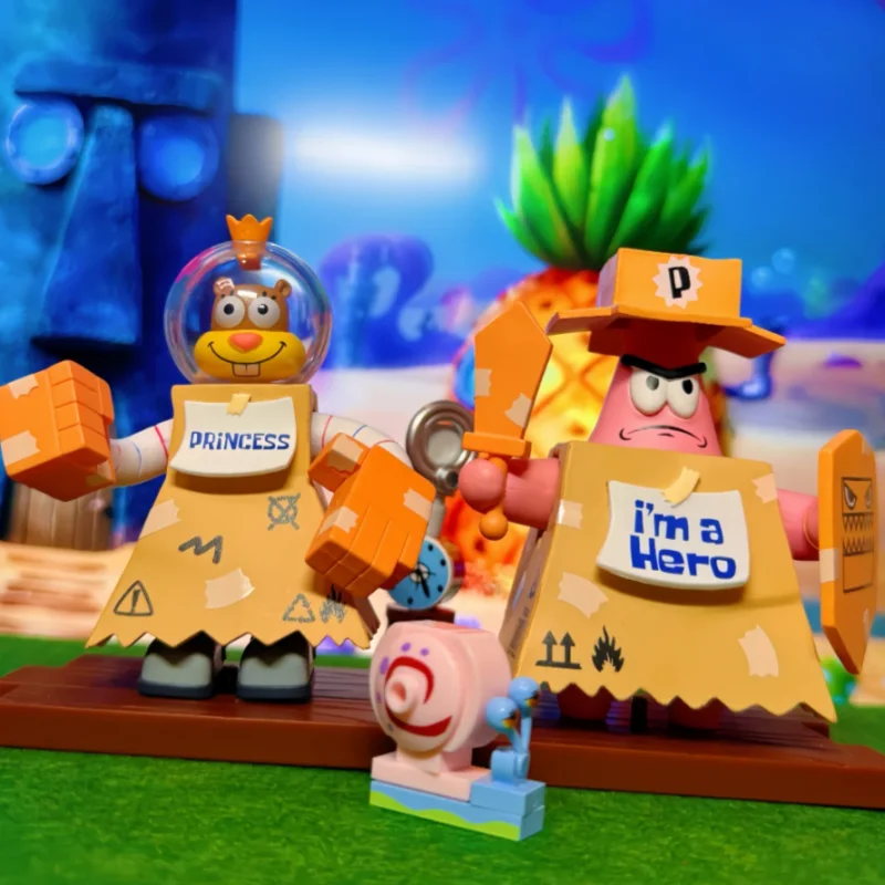 

В наличии оригинальные Губка Боб Квадратные Штаны Kawaii Слепая коробка Герой Сценическая сборка Модная фигурка Коллекционная игрушка-сюрприз в подарок