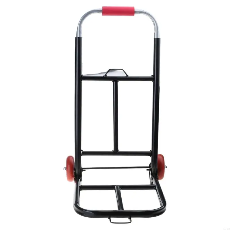 X7YD Functional Folding Hand Truck Portable Folding Trolley for Easy Maneuvering Practical Cart for Urbans Shoppers