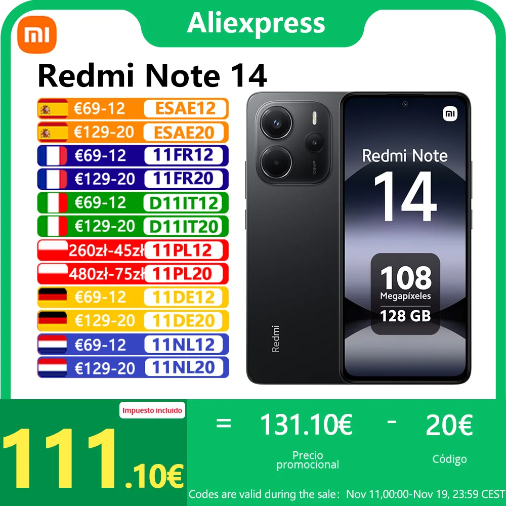 ?Marque +? Version mondiale Xiaomi Redmi Note 14 MediaTek Helio G99-Ultra 108MP AI 5500mAh 6,67 ?Marque +? Version mondiale Xiaomi Redmi Note 14 MediaTek Helio G99-Ultra 108MP AI 5500mAh 6,67