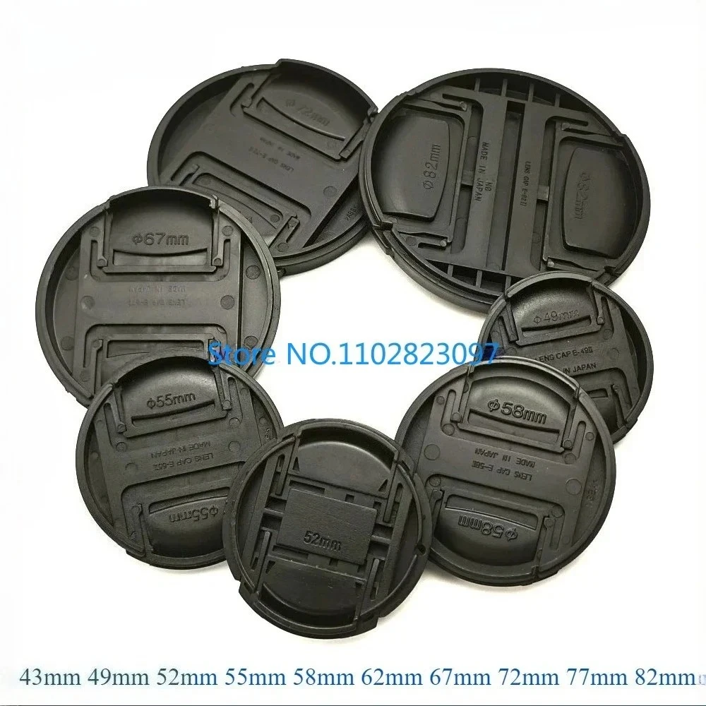 NEW 43-82 Lens Cap for Canon 43mm 49mm 52mm 55mm 58mm 62mm 67mm 72mm 77mm 82mm Snap on Front Lens Cover Protection Camera Part