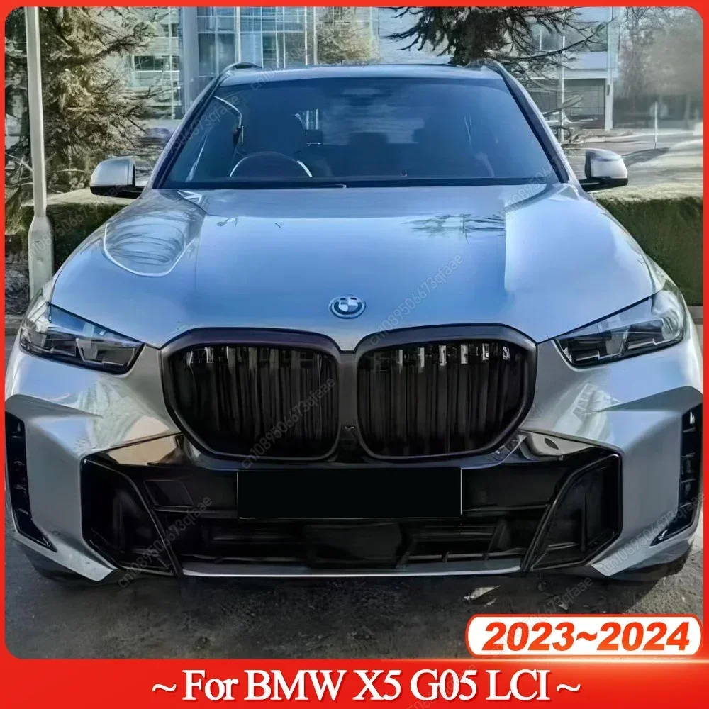 For BMW X5 G05 LCI 2023-2026+ Car Front Kidney Grill Grille Racing Grills Grille Bodykits Tuning Single Slat ABS Gloss Black