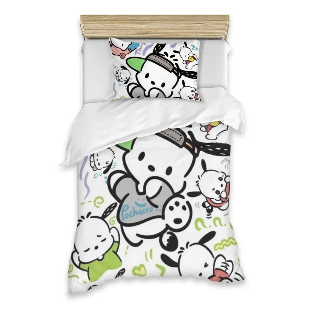 

Pochacco Bed Sheets Set Comforter Quilt Cover Duvets Single Bedding