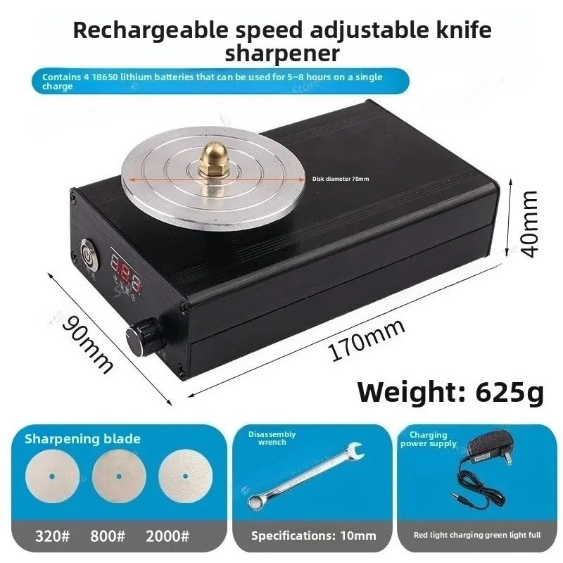 

Подходит для точилки для ножей, ножей для резьбы, резаков, многофункциональных небольших зарядных регулируемых ферроникеров.