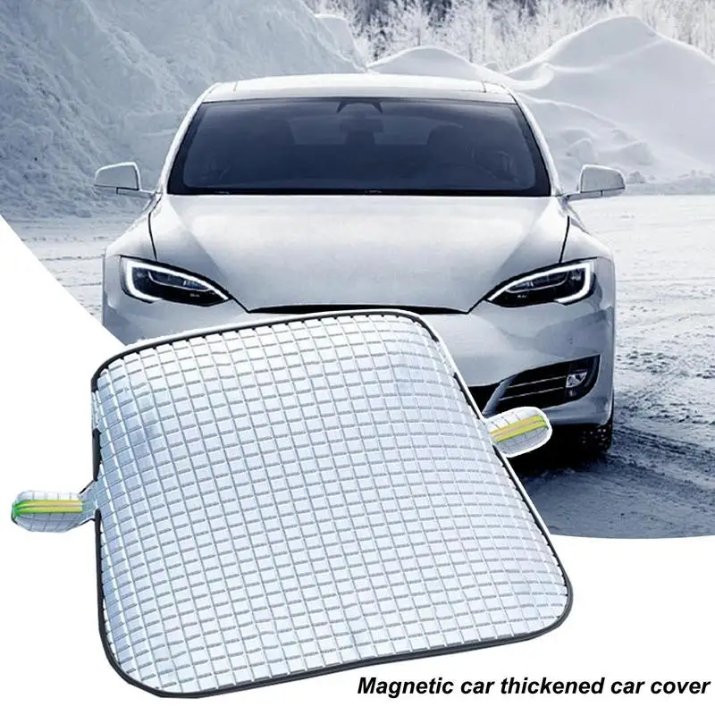 Magnetic Windshield Snow Cover Thickened Car Windshield Cover Professional Car Windshield Snow Cover Magnetic Windscreen Cover