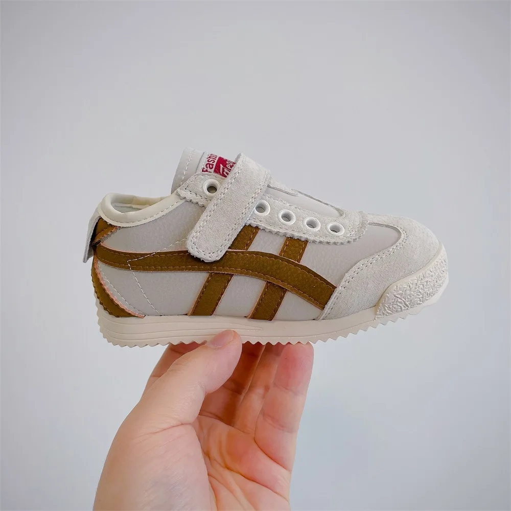 2024 zapatos para niños y niñas, zapatos deportivos informales cómodos de cuero genuino, zapatos Forrest Gump a la moda para niños y niñas