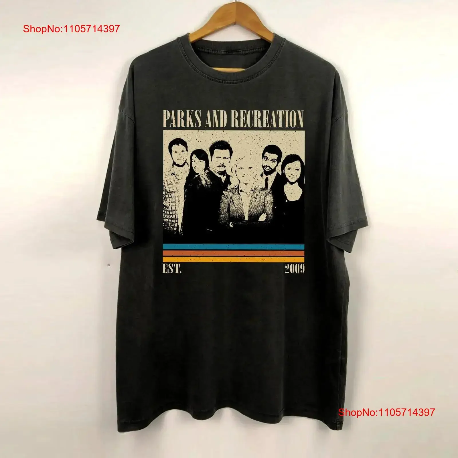 Parks And Recreation T Shirt Rec Film Vintage Retro Classic s for him Christmas vintage Washed streetwear homme