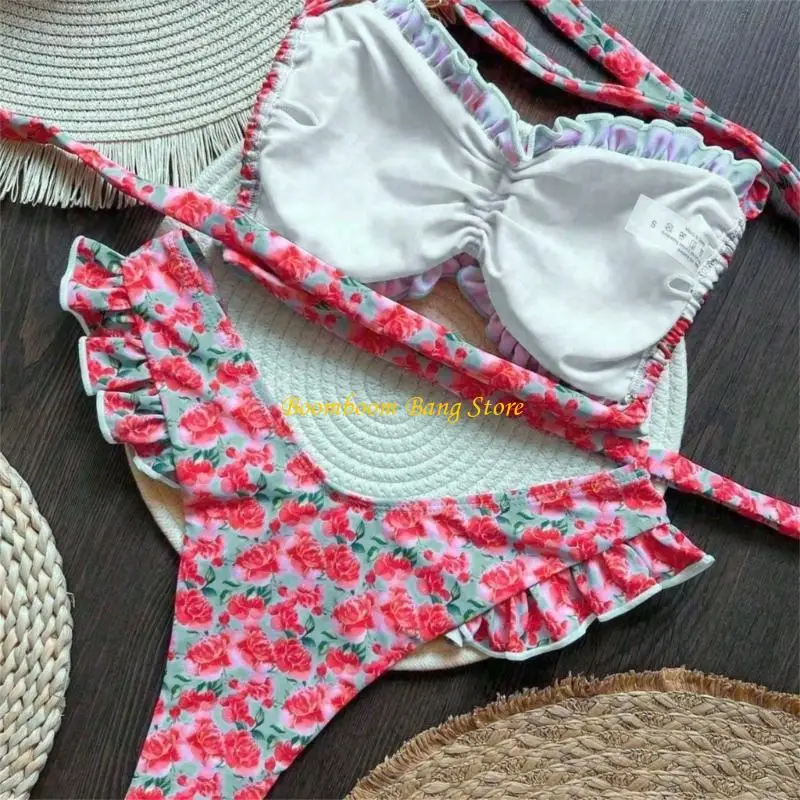 270C 2 mảnh xù xe Tankini cho phụ nữ in đồ bơi Thiết kế riêng biệt mặc đồ đi biển thoải mái