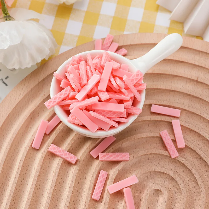 Fake Mini Wafer Chocolate Biscuit, Simulation Food, Photography Props, Home DIY Craft Decoration, 100Pcs Lot