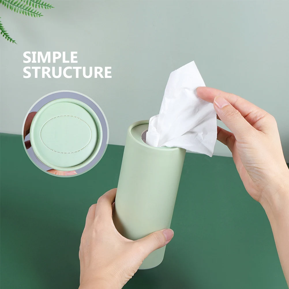 

4Pcs Car Tissue Box Holder Cylinder Shaped Large Capacity Car Paper Towel Storage Organizer for Travel and Road Trips Tissue