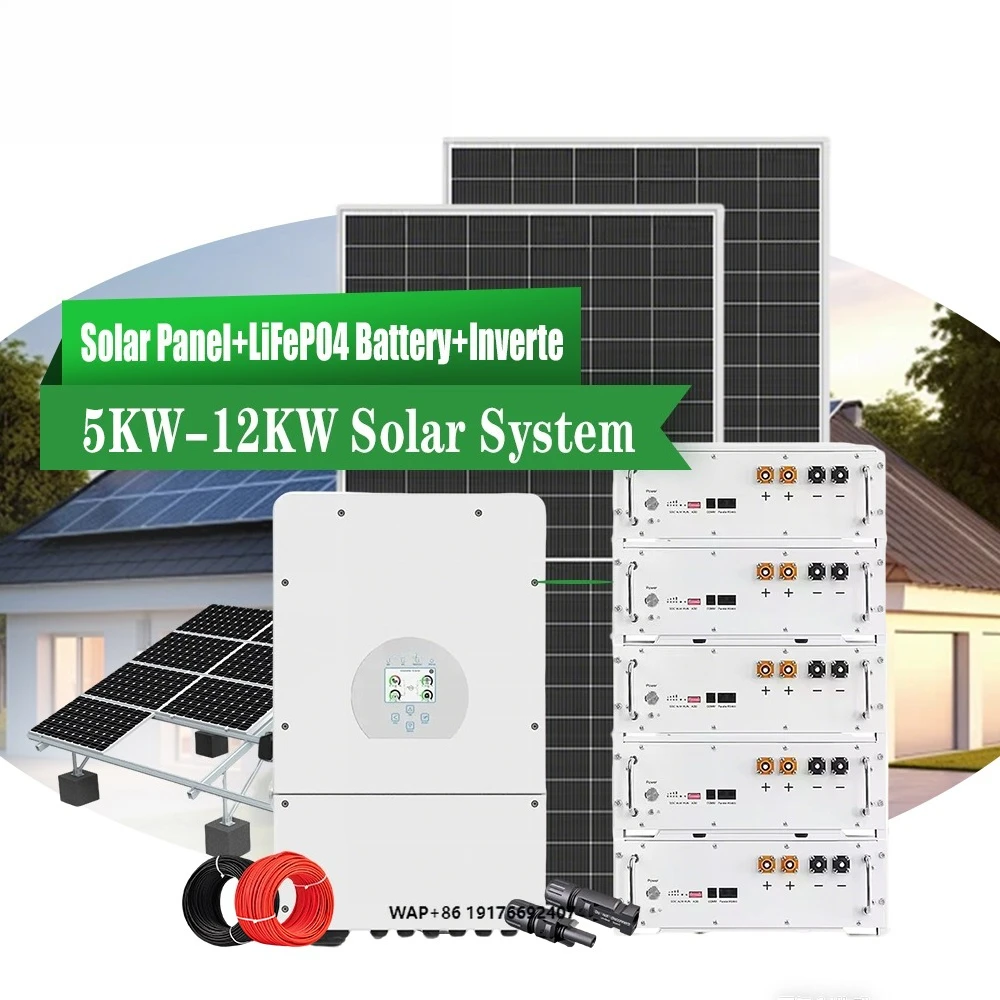 Whayo 10KW 12KW Solar Power System Complete Hybrid Set 5KW 6KW 8KW 10KW Deye Hybrid Solar Energy System Set