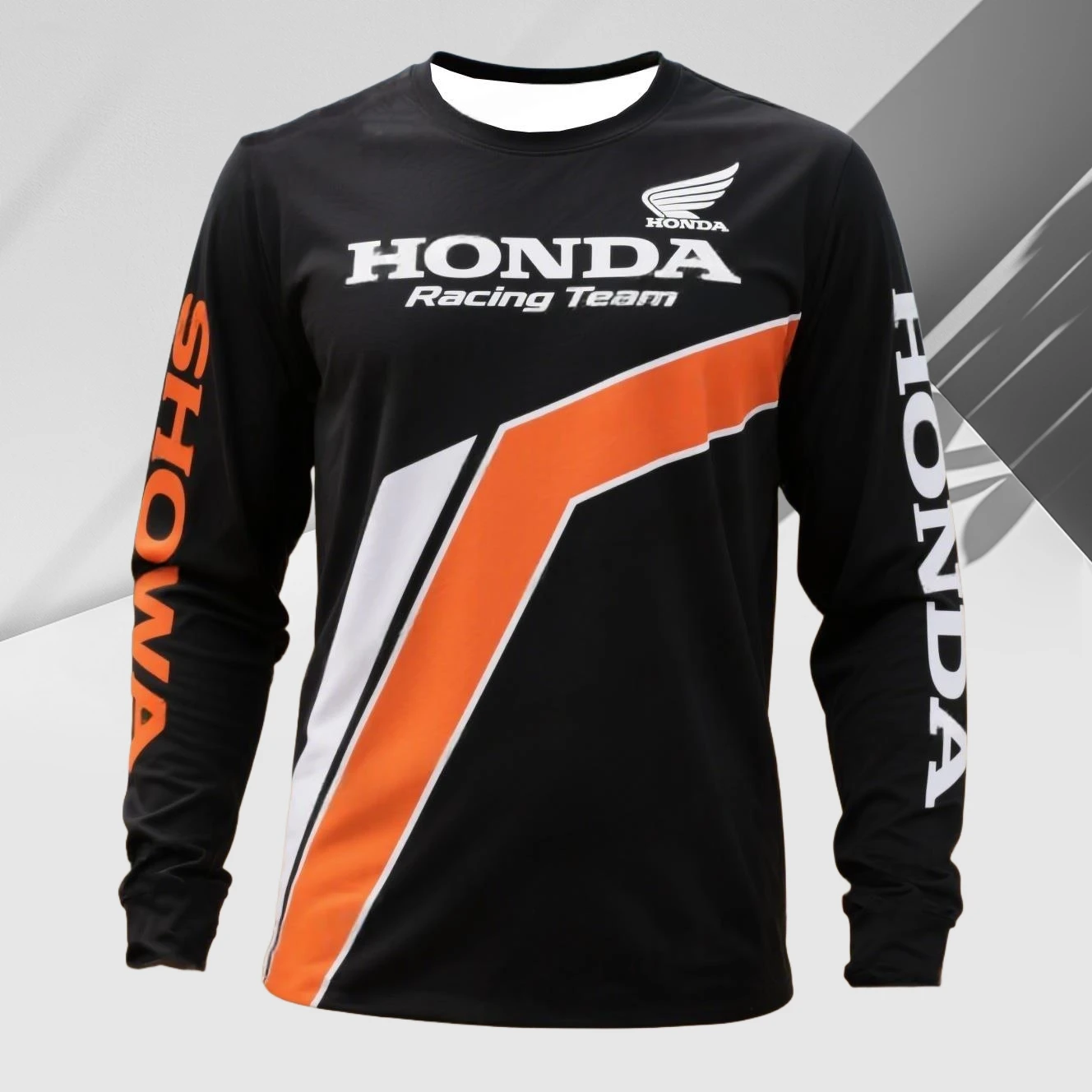 

Новая футболка для езды на мотоцикле по бездорожью, быстросохнущая дышащая футболка с длинными рукавами для верховой езды Honda, топы для мужчин и женщин