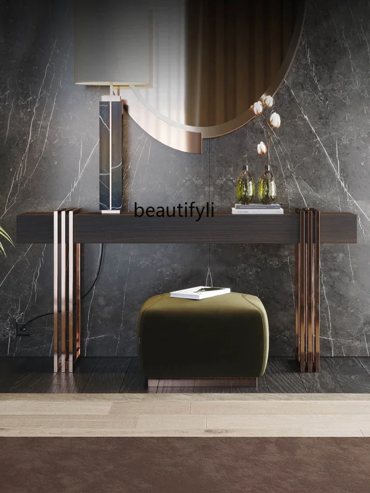 

ItalianStyle Entrance Cabinet Long a Long Narrow Table Wall Side Table Modern Minimalist Hallway Altar Partition Side View Sets