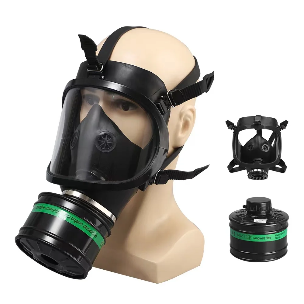 New MF14 Respirator, Full Face Gas Mask with Activated Carbon Filter for Vapour, Chemical, Nuclear Contamination Protection