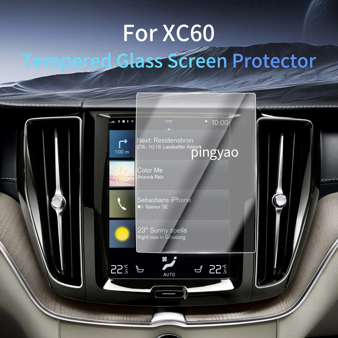 

Car Sticker Screen Protector Navigation Display Tempered Glass Protective Film Car Vehicle For25 Volvo XC60