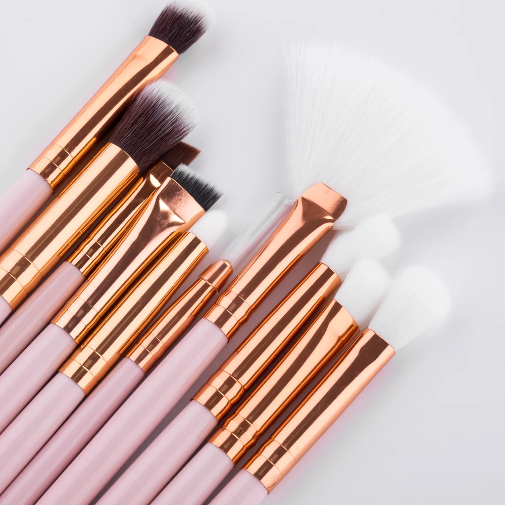 10-teiliges Make-up-Pinsel-Set, rosa, schwarz, Lidschatten, Lippenpinsel, Puder, Rouge, Mascara-Pinsel, Make-up-Pinsel