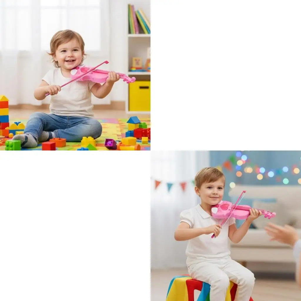 Q39E Kids Violin Toy Light Weight Electric Music Violin Instrument Educational Toy