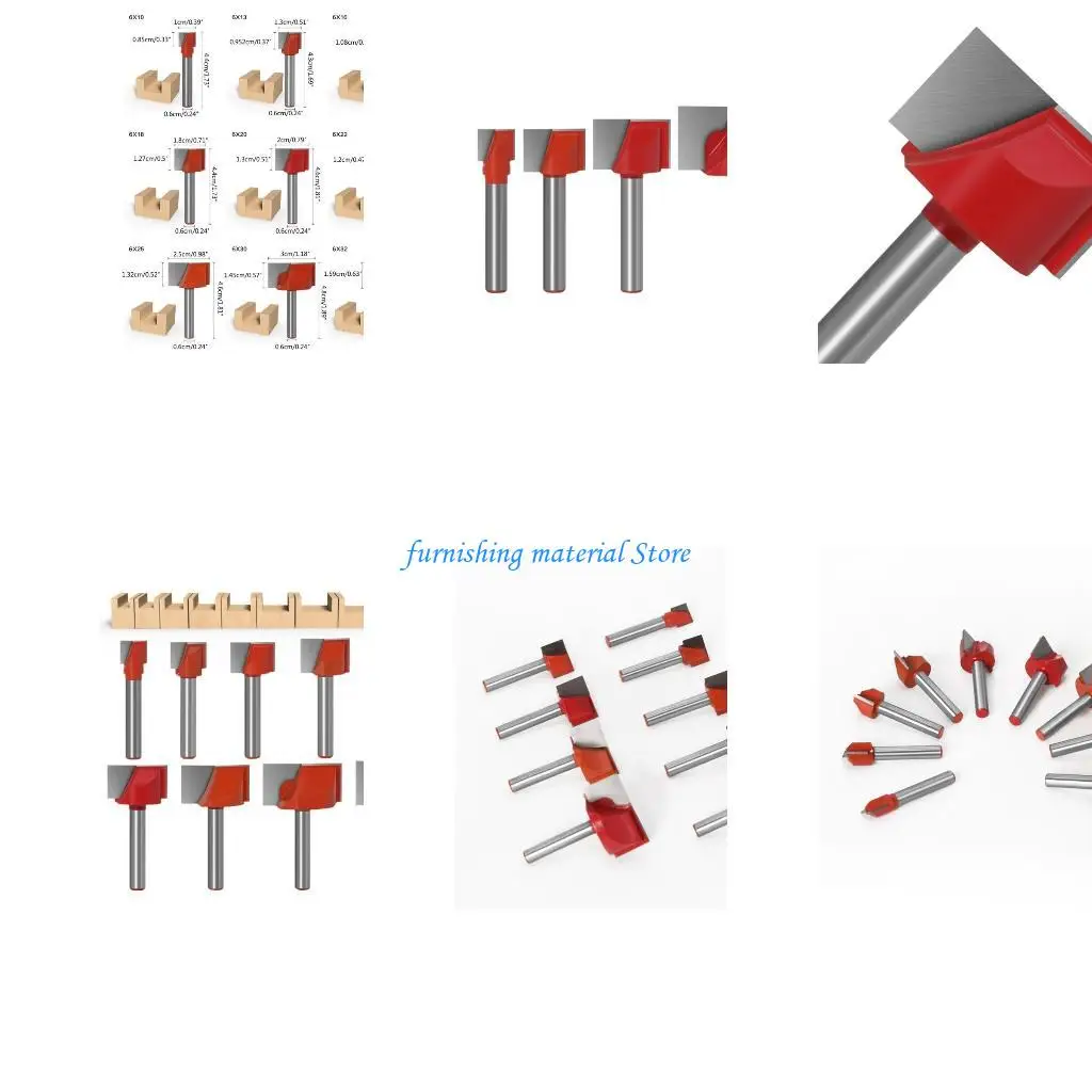 

Y5GD 9 шт. 6 мм хвостовик для чистки нижней фрезы диаметр резки для строгания поверхностей