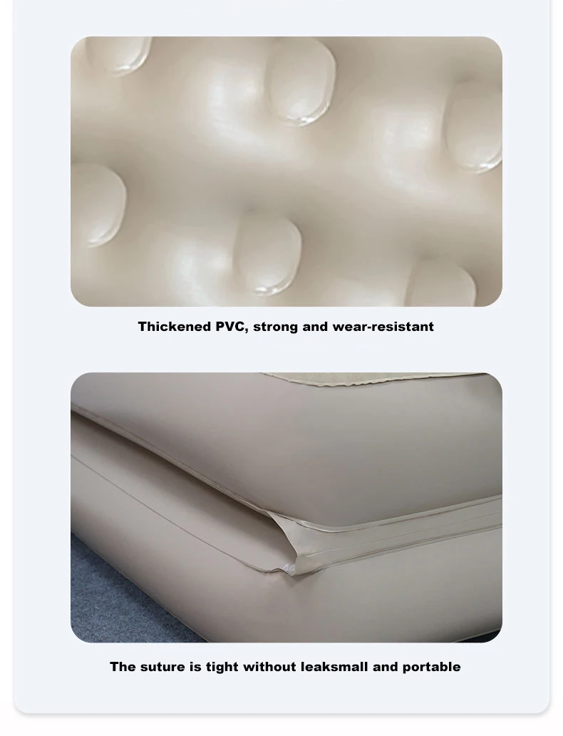 

In Stock Heavy-duty Folding Inflatable Air Sofa Single Blow up Couch Chair for Adults Outdoor Camping Picnic Beach Travel