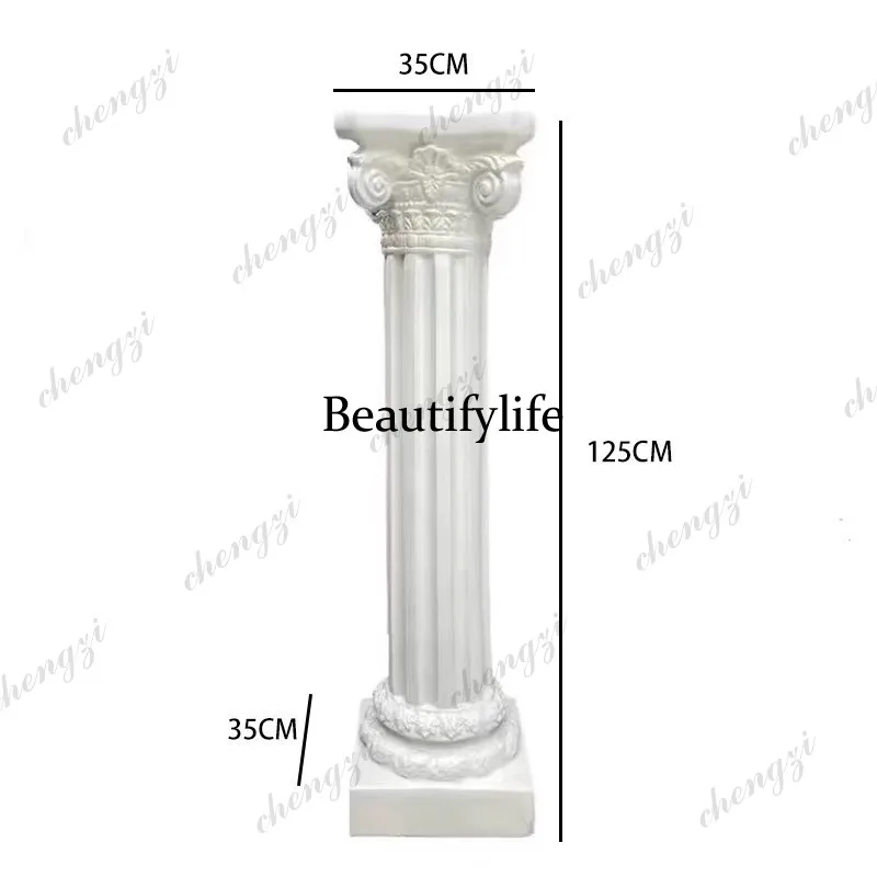 European Roman column flower stand wedding shooting props flower pot base floor decoration ornament