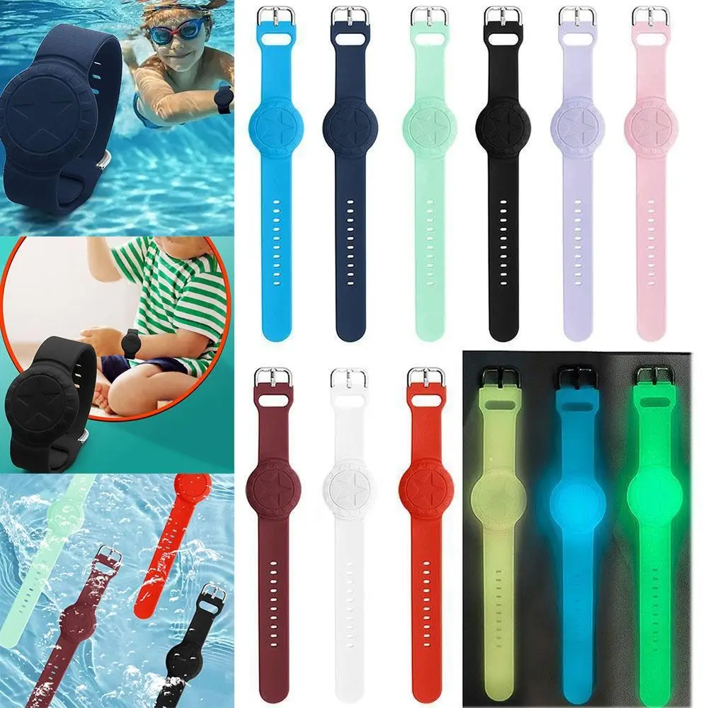 سوار ساعة تعقب للأطفال للعلامة الهوائية ، قابل للتعديل ، حزام ساعة سيليكون مضاد للخدش ، مضاد للفقد ، كم واقي مقاوم للماء ، أطفال