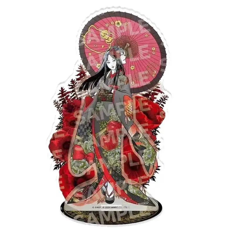 Junji Ito الأجهزة الطرفية الهزلية Acg الديكور تومي الاكريليك حامل كيمونو كيتي توميز تمثال 2025 شارة معدنية جمع لعبة هدية