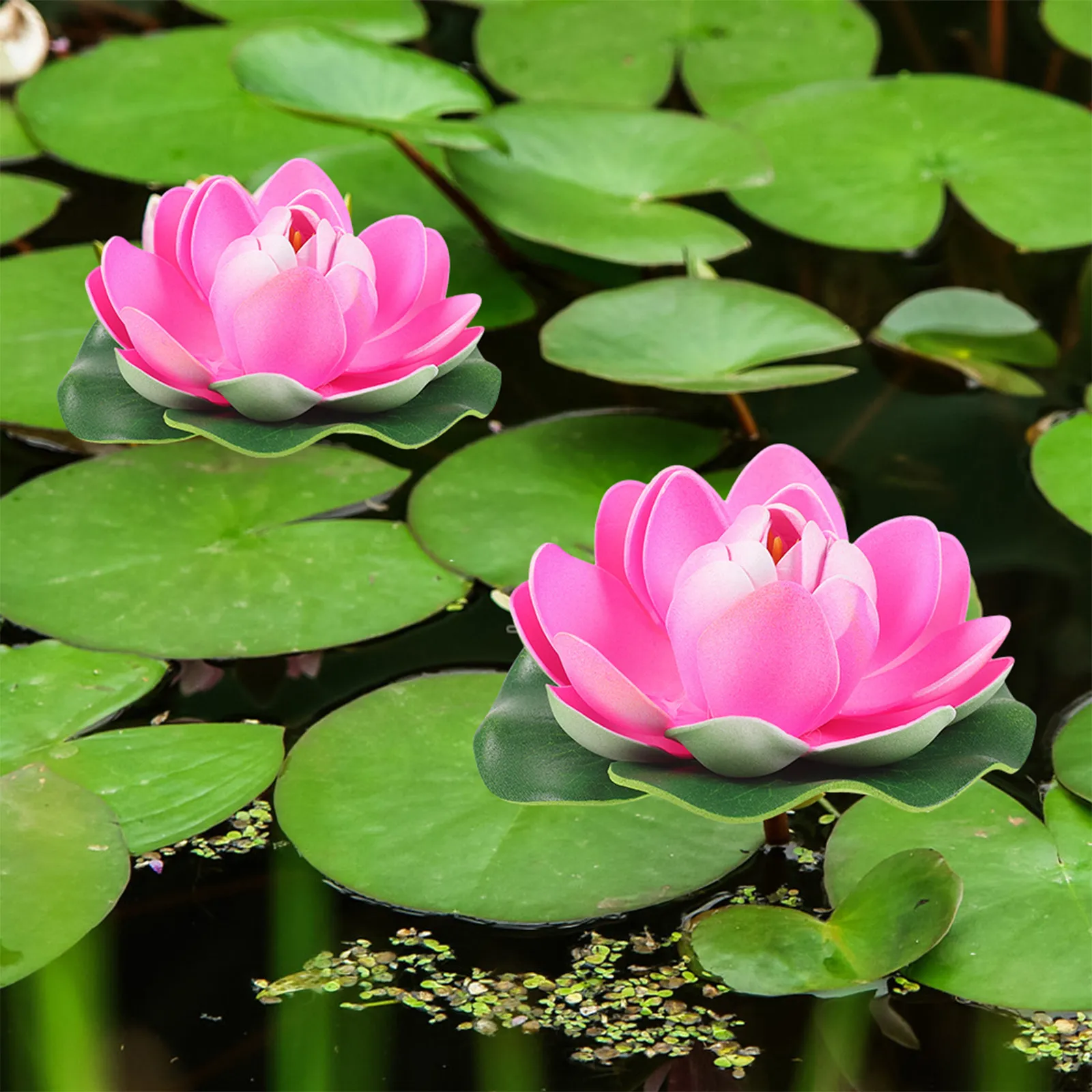 5Pcs Simulated Flower Decor Artificial Floating Ornament Garden Pond Decoration Natural Reusable Water