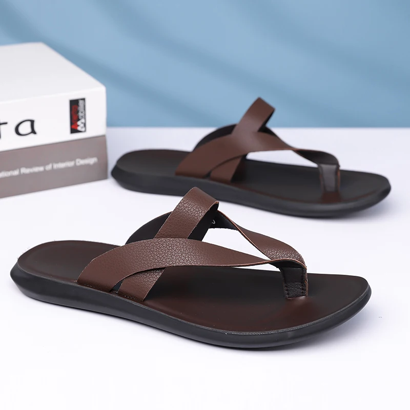 Men's Slippers Fashion Summer Shoes Outdoor Breathable Beach Flats Men Sandals Casual Flip Flops Leisure Male Slippers