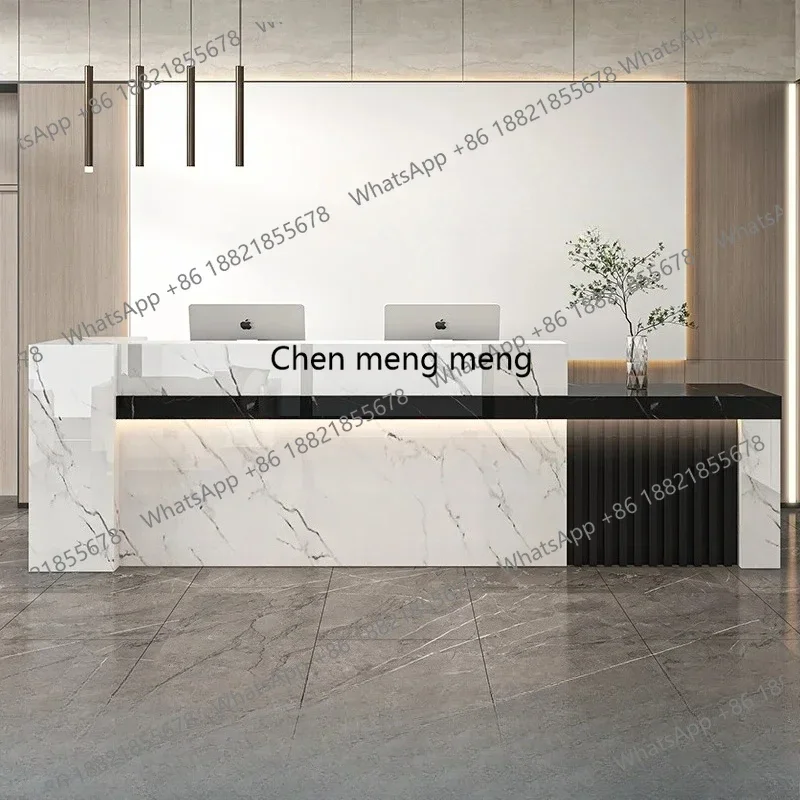 

F5822 Long Organizers Reception Desks Modern Shop Beauty Bar Luxury Hotel Restaurant Reception Desks Display Bureau Lounge Furn