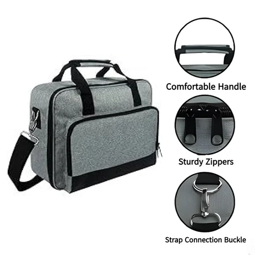 Imagen 2 del producto Bolso de hombro para proyector portátil, funda protectora, bolsas de almacenamiento a prueba de polvo con correa para el hombro, bolsa de herramientas multifuncional de 36x10x28cm