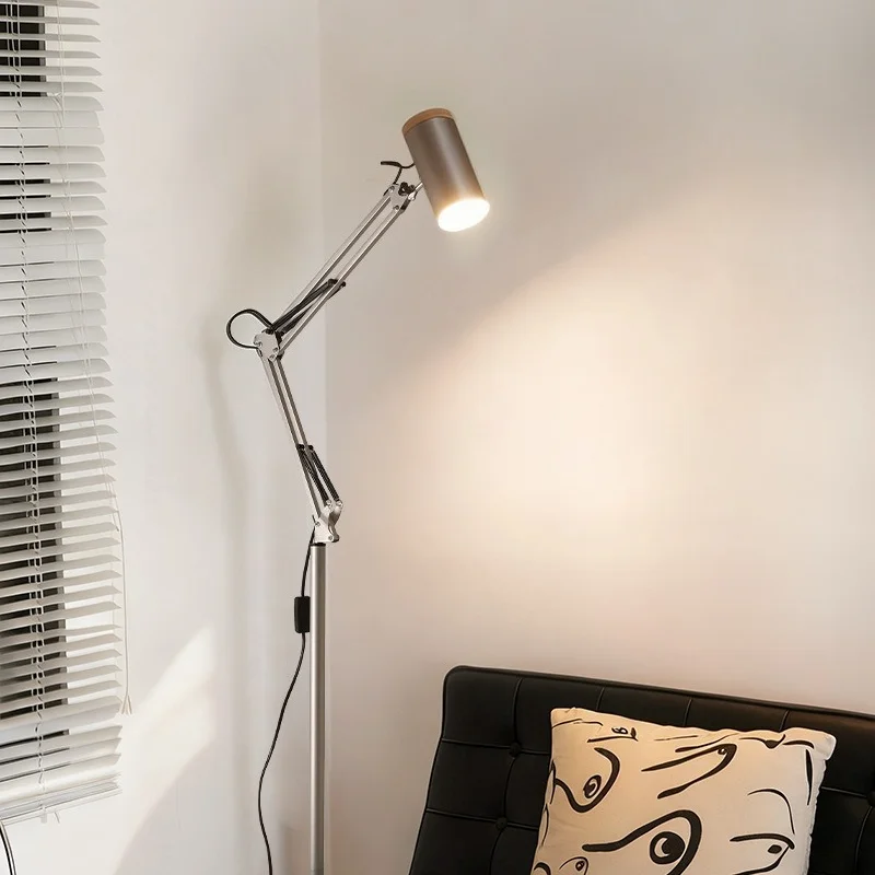 Rocker Arm Floor Lamp Adjustable Eye Protection Lamp Bedroom Study Reading Desk Lamp