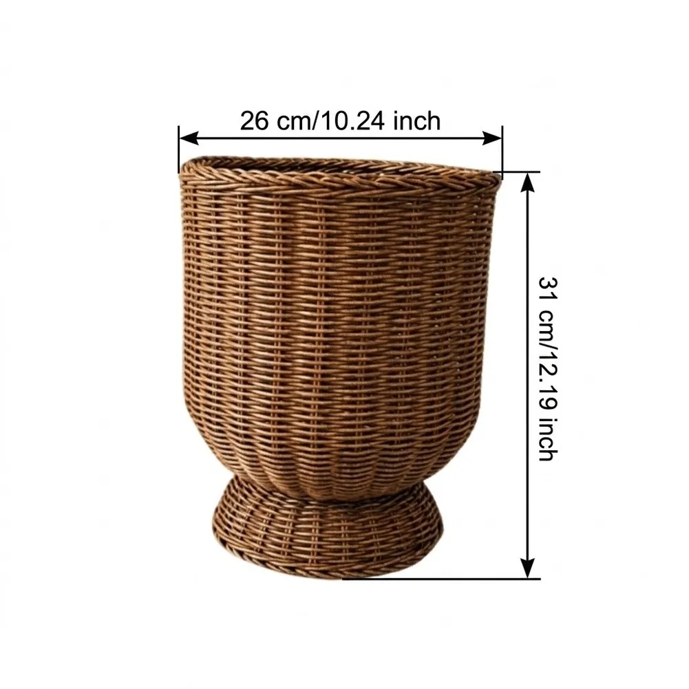 Quietly Detailed Woven Flower Pot Designed to Age Gracefully With Use Maintaining Integrity Seasons and Interior Updates