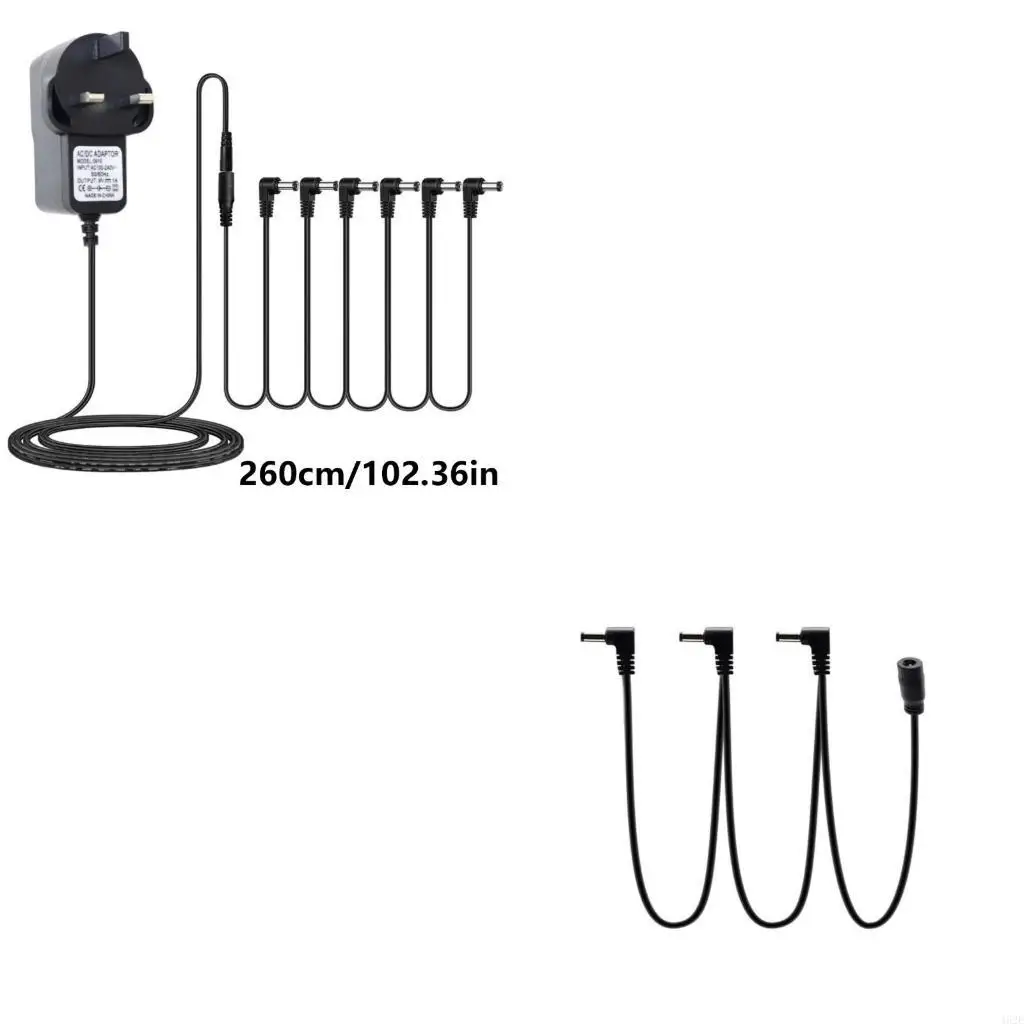 462E Reliable Power Adapter DC5.5x2.1mm Input and Output for Miniature Village Lighting and Decoration with 6/3/8 Connection