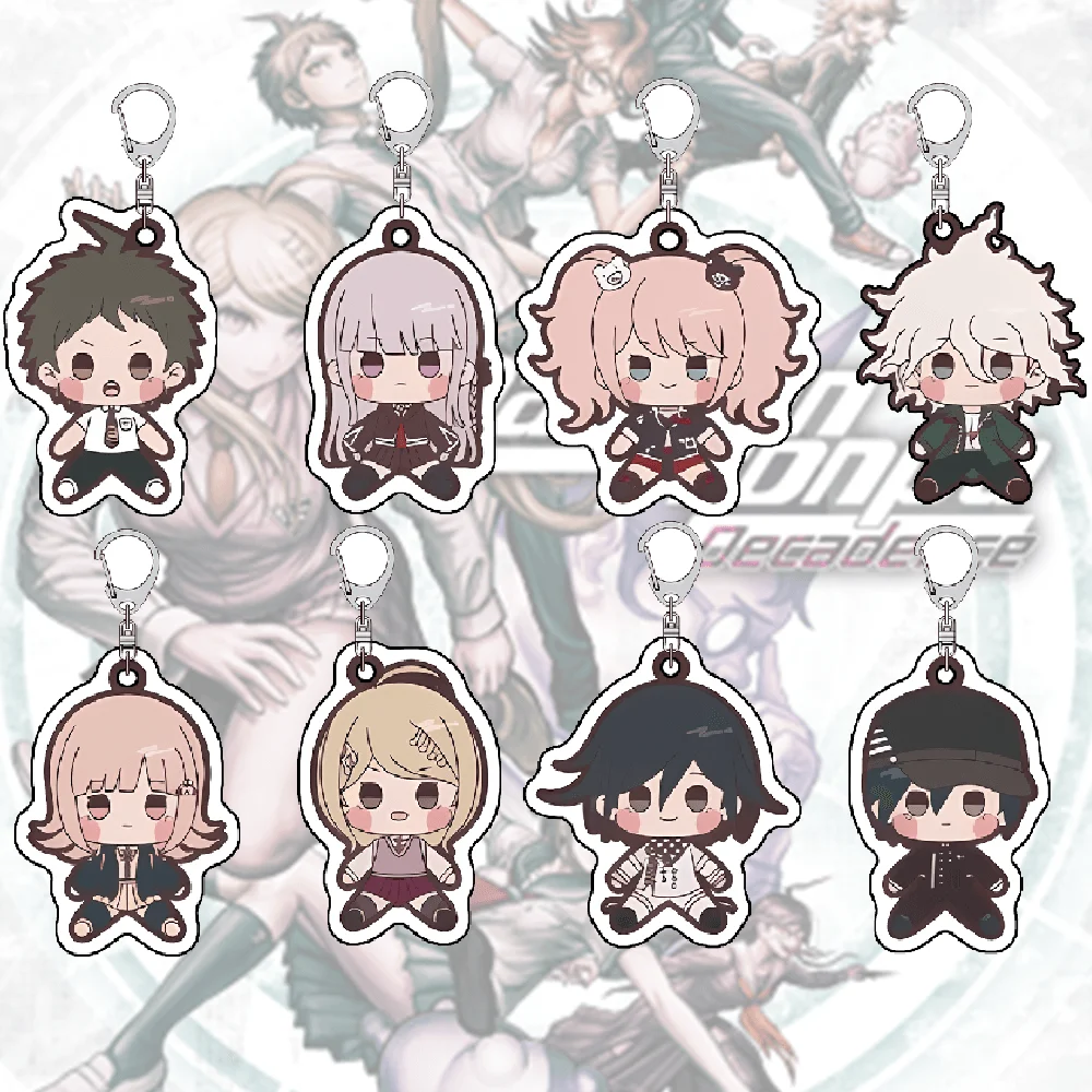 Danganronpa Hajime Hinata 6cm Acrylic Stand Keychain Q Version Anime Pendant Cute Kawaii Otaku Collectible Daily Decor Gift
