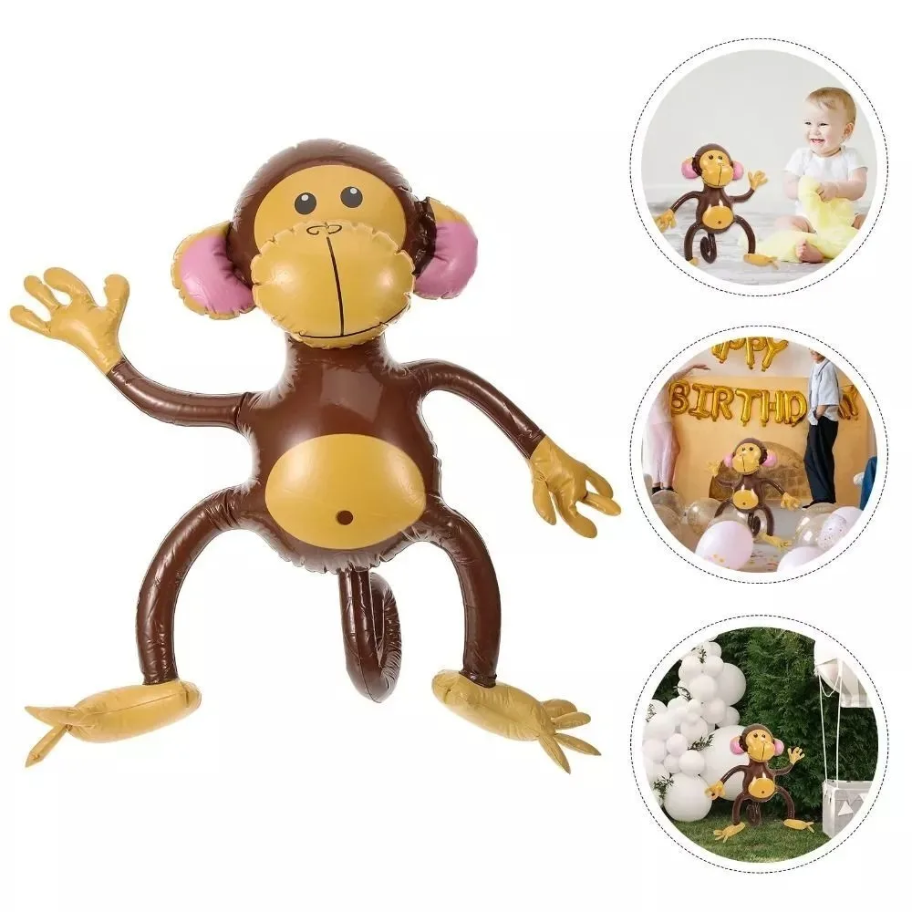 2 uds nuevo globo inflable de mono de PVC regalos de Safari en la jungla mono de baile inflable juguetes inflables decoración de fiesta de cumpleaños para niños