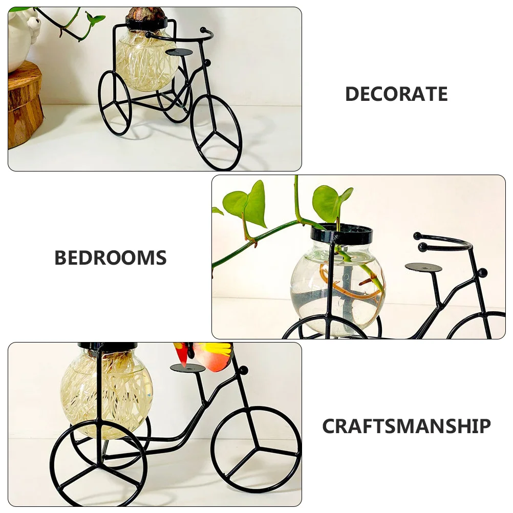 1 قطعة دراجة ثلاثية العجلات الفن الزهرية حاوية نباتية متينة أصيص زهور الزخرفية مكتب المنزل الشمال نمط وعاء النبات زخرفة #4