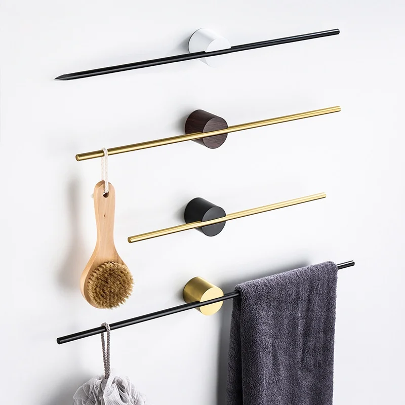 

Brushed Gold Bathroom Towel Bar Wall Mounted Towel Rod Aluminium Towel Hanger Black Towel Holder White Towel Rail Towel Bar