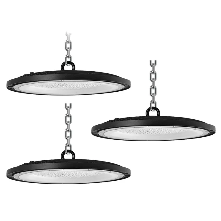 220V Super Bright UFO LED High Bay Light Garage Lights 100W 150W 200W Industrial Lighting IP65 Waterproof for Warehouse Factory