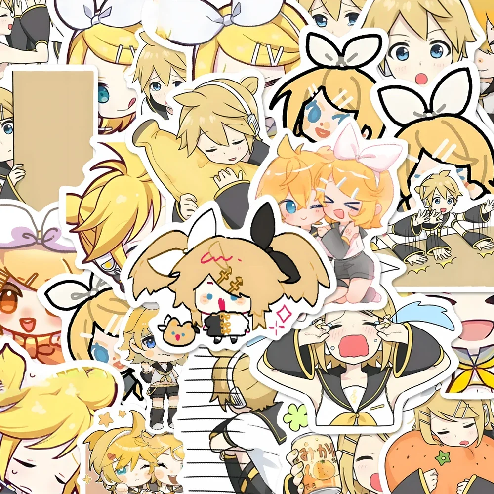 

94Pcs/set Anime Hatsune Miku Rin Len kawaii Figure Waterproof sticker model toys DIY Hand account stickers gifts