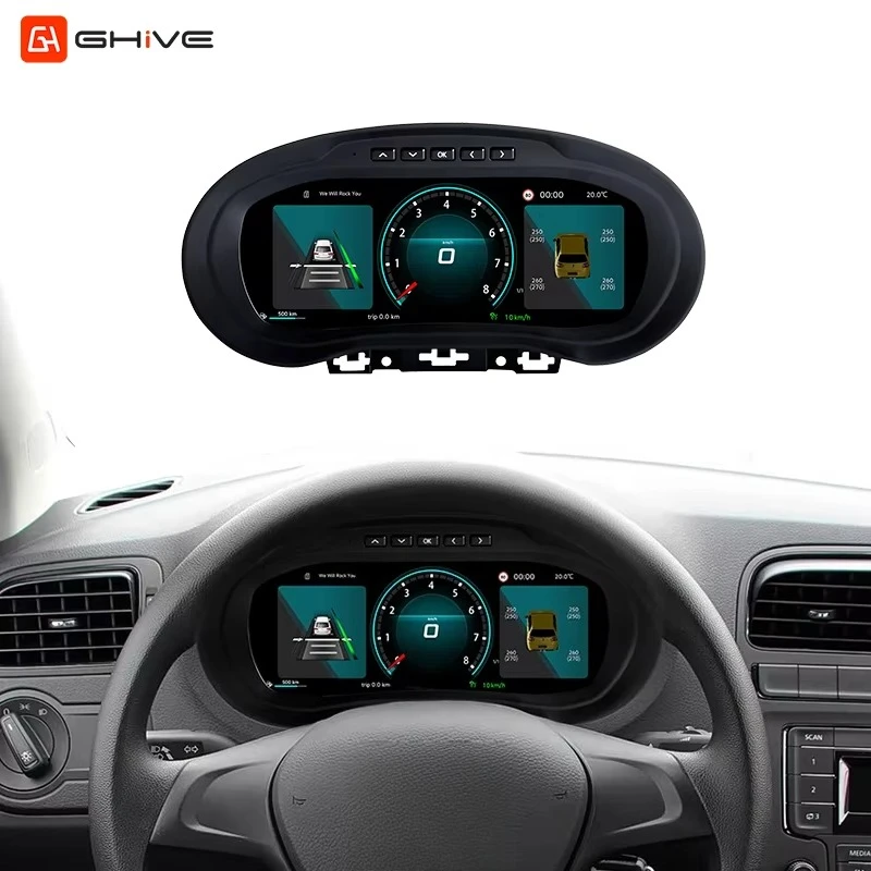 10.25 Speedometer LCD Digital Cluster Car Virtual Cockpit Dashboard for VW  Polo