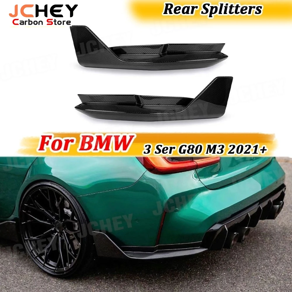 

JCHEY ABS Rear Bumper Canard Splitters Extension for BMW 3 Ser G80 M3 2021+ Body Kits Cars Accessories Flaps Apron Guard Trim