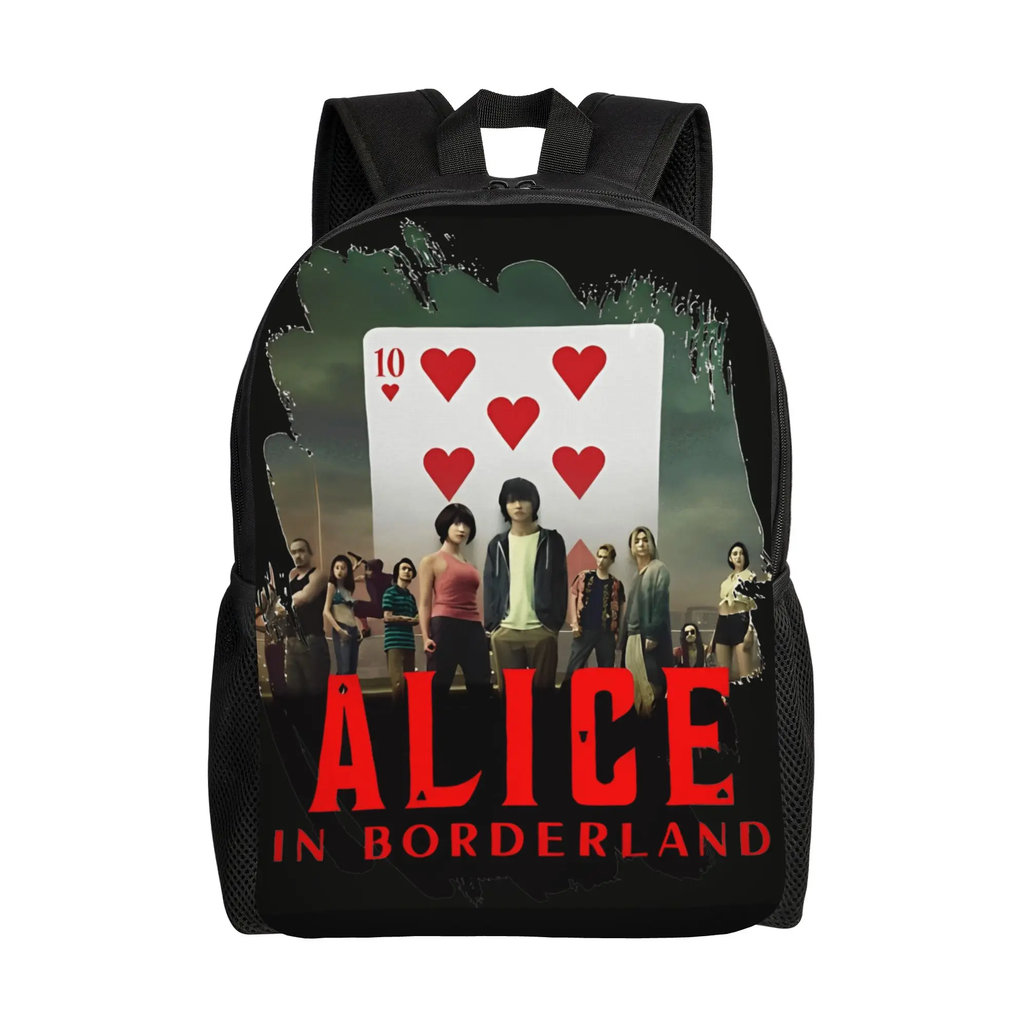 

Alice in Borderland Backpack Student Polyester Outdoor Backpacks Large Modern High School Bags Rucksack